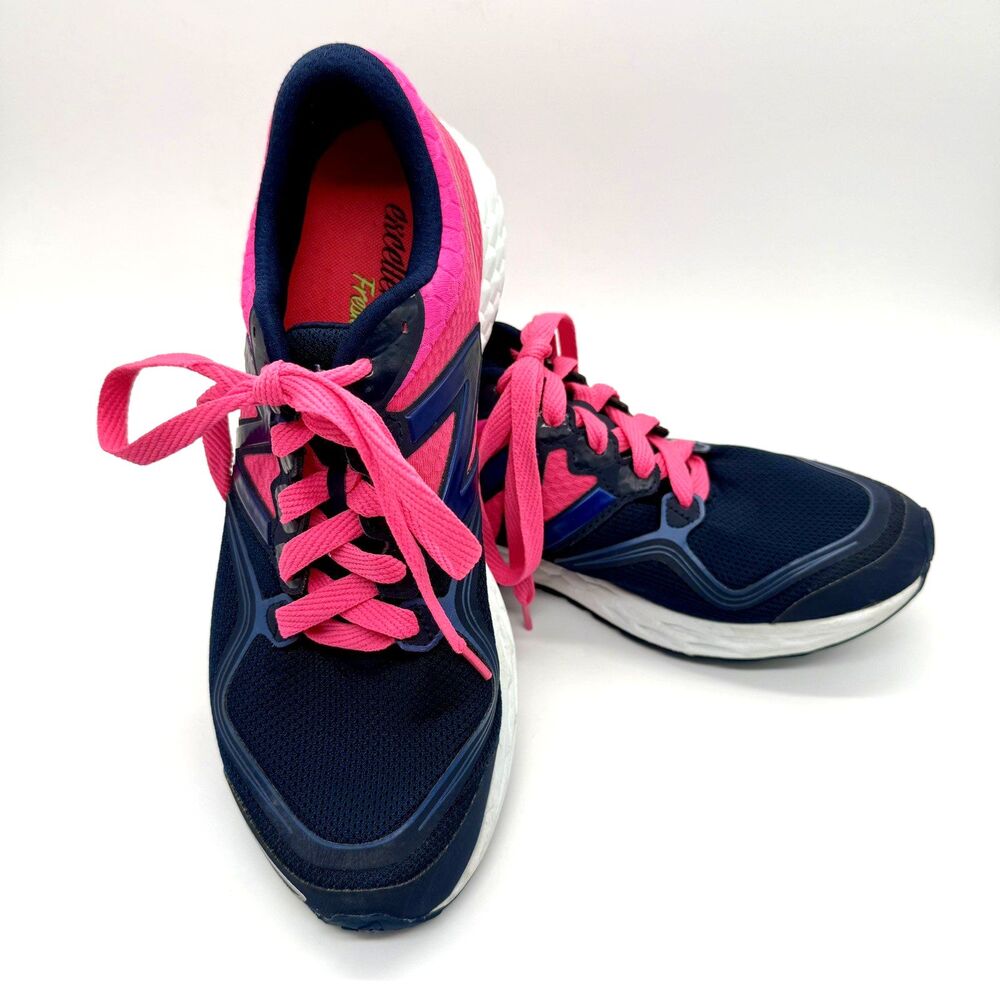 NEW BALANCE Running Shoes Men's 9.5 Fresh Foam Zante Pink Navy M1980BP Athletic